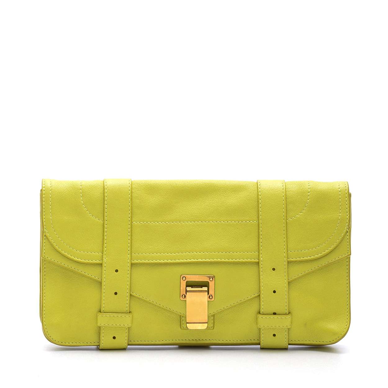 Proenza Schouler - Lemon Yellow Leather Ps1 Pochette Clutch Bag